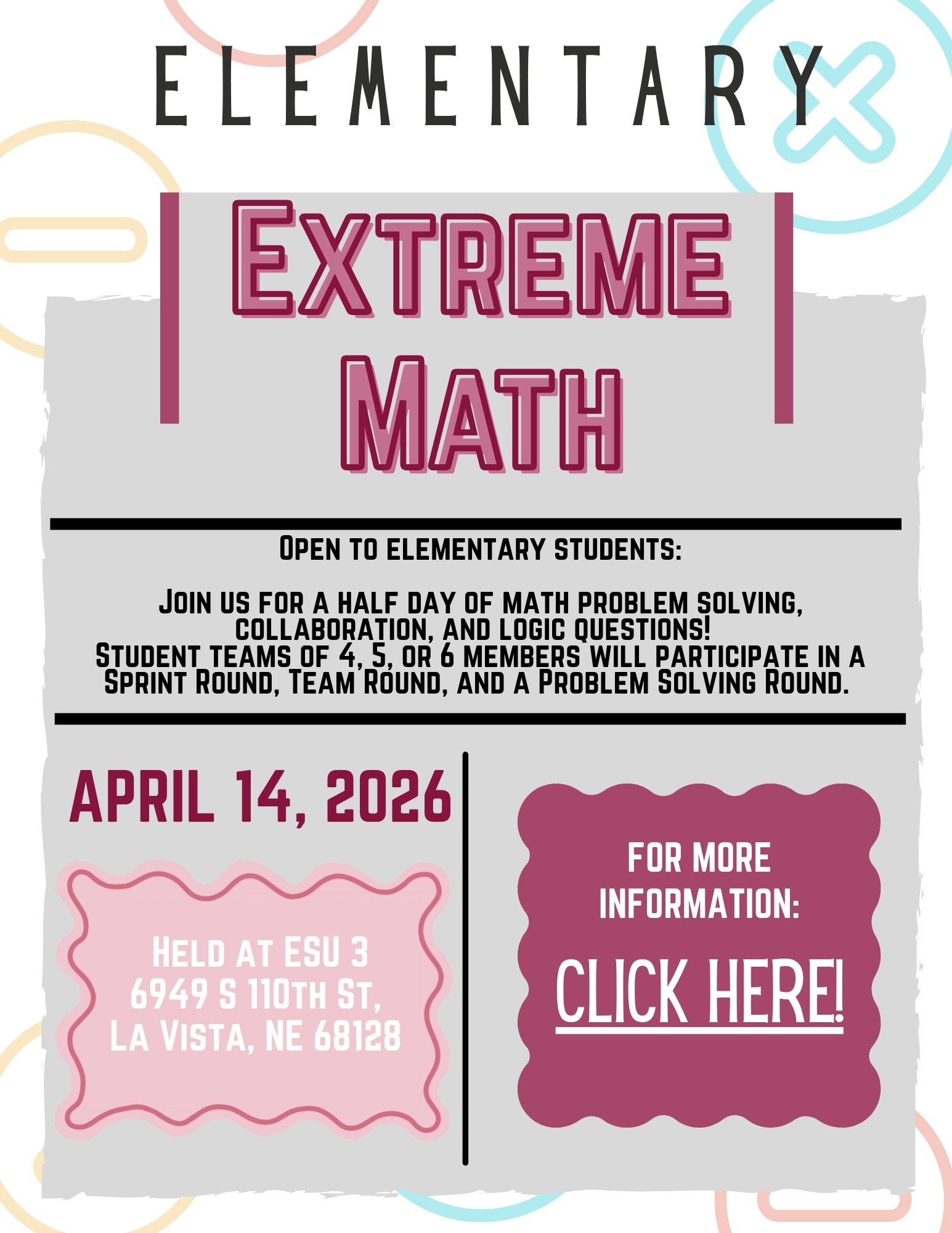 Click here to register for Extreme Math Elementary 25-26, 4-14-26, #24159